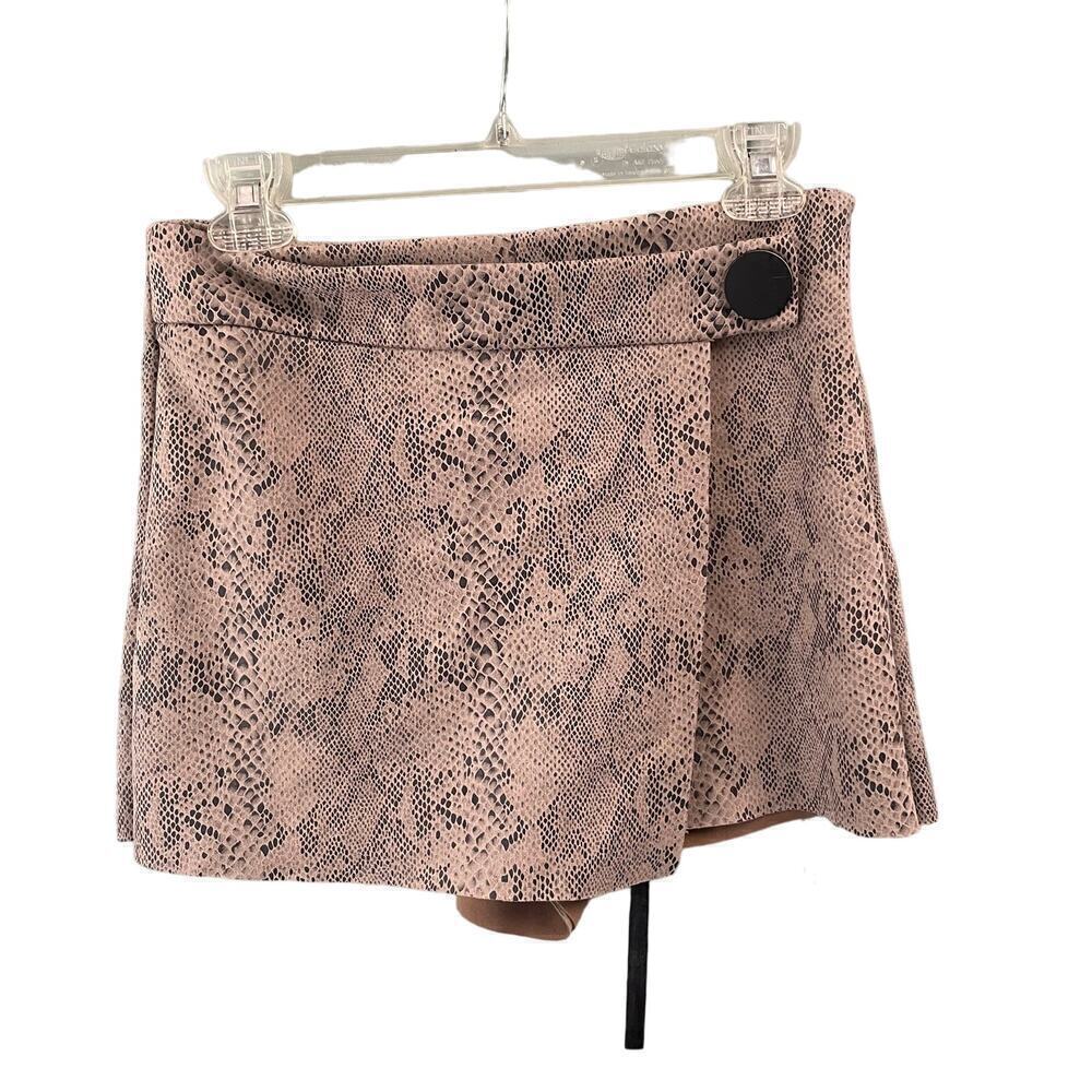 DO + BE Womens Snake Python Print Skort Size Medium Skirt Shorts